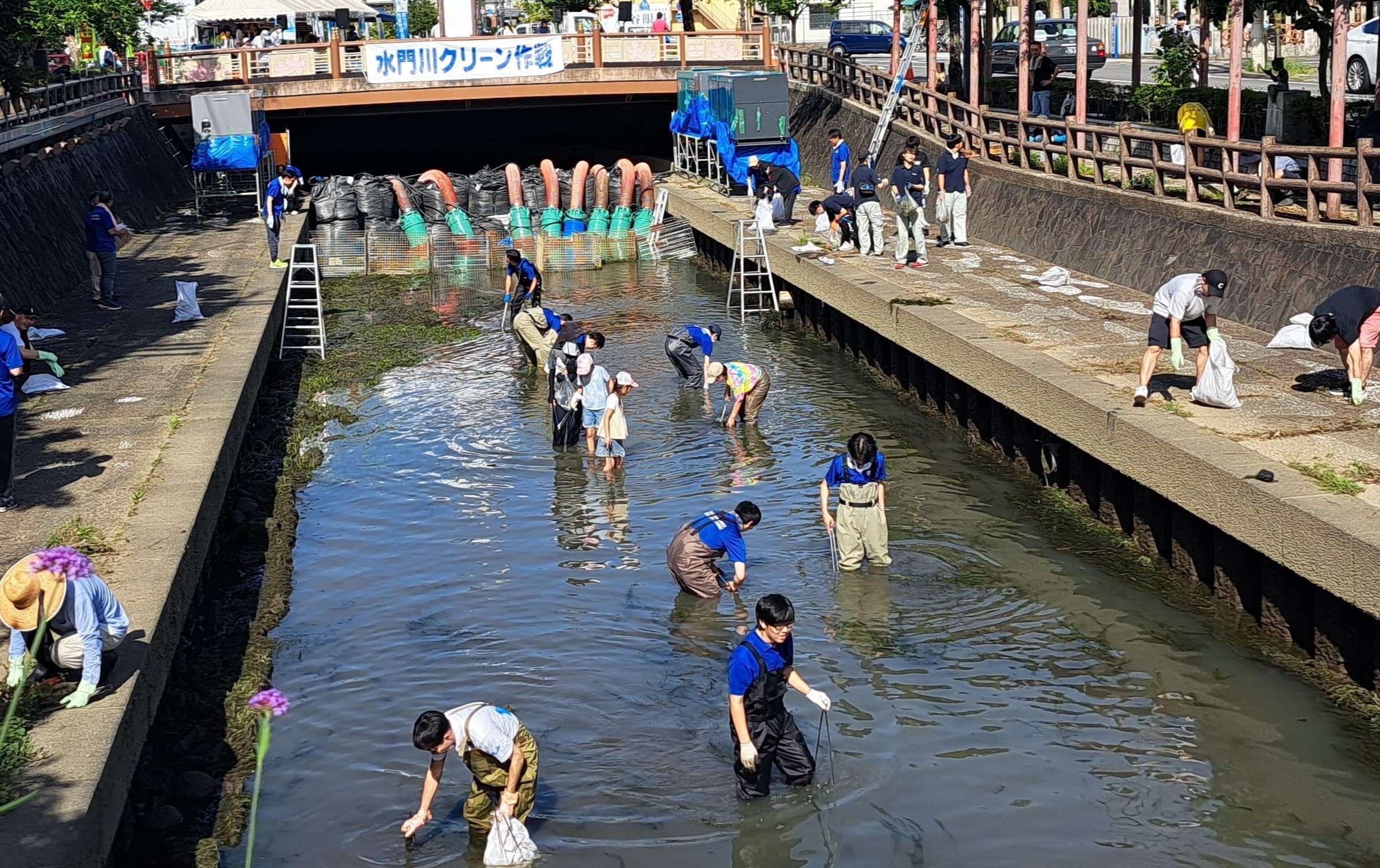 西濃地協　水門川クリーン作戦　実施